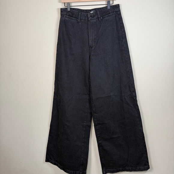 PAIGE Denim - Paige NWT Portia Wide Leg Architecture Deep Caviar High Waist Jeans 29 Tall READ